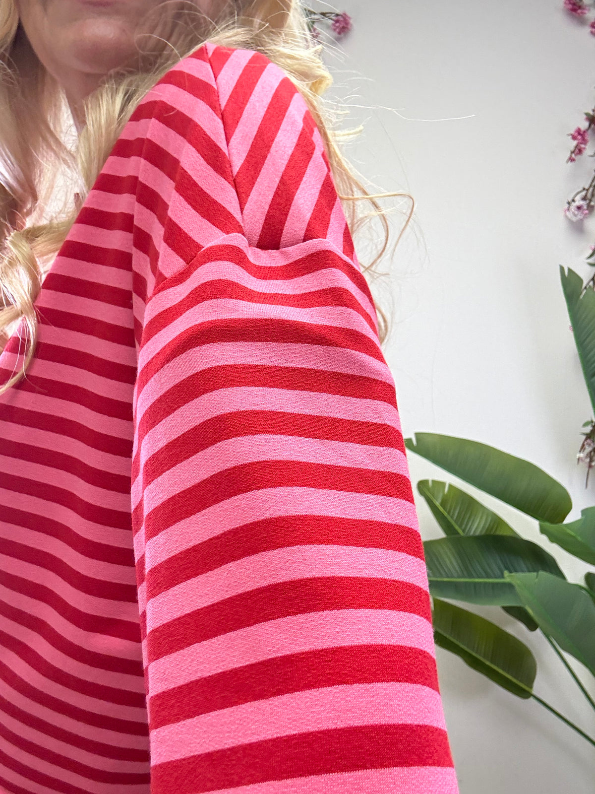 STREIFEN LONGSLEEVE PINK / ROT