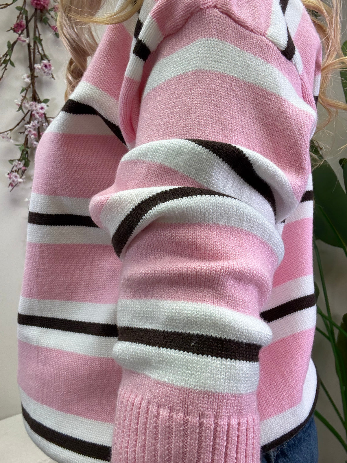 PULLOVER RINGEL RUNDHALS PINK SCHOKO (Kopie)