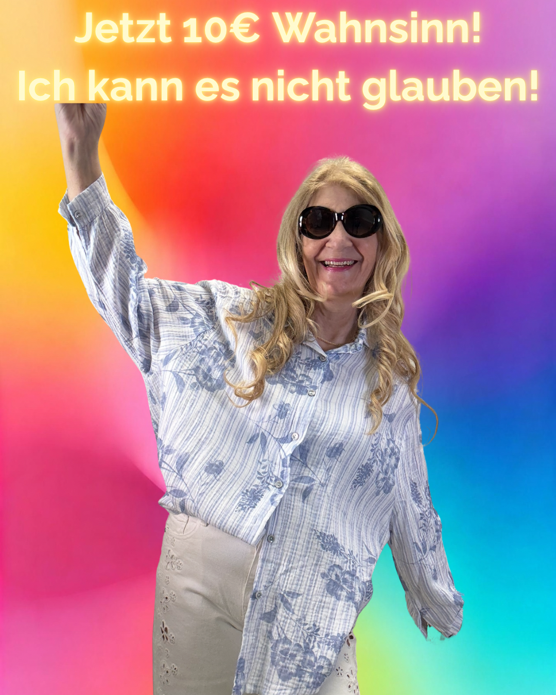 MUSSELIN BLUSE BLUMEN UND STREIFEN HELLBLAU