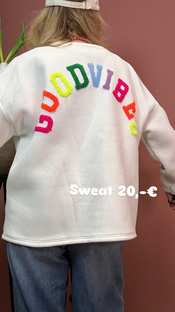 SWEATSHIRT GOODVIBES WEIß