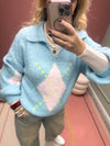 RAUTEN PULLI POLOKRAGEN BLAU