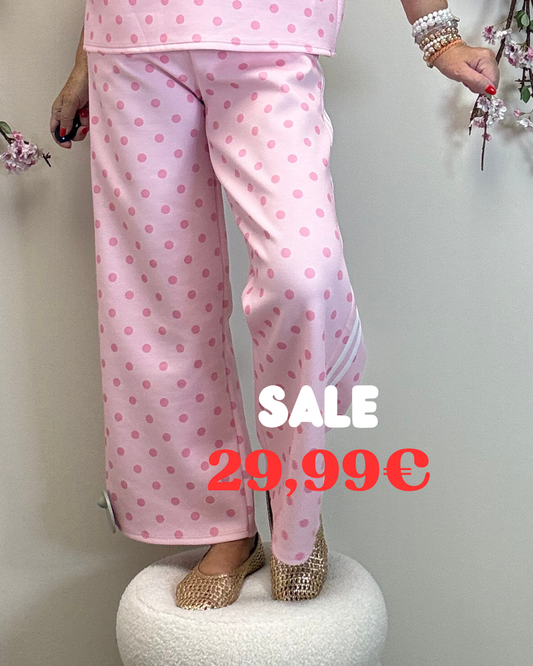 PUNKTEHOSE MIT SEITENSTREIFEN ROSA/ PINK