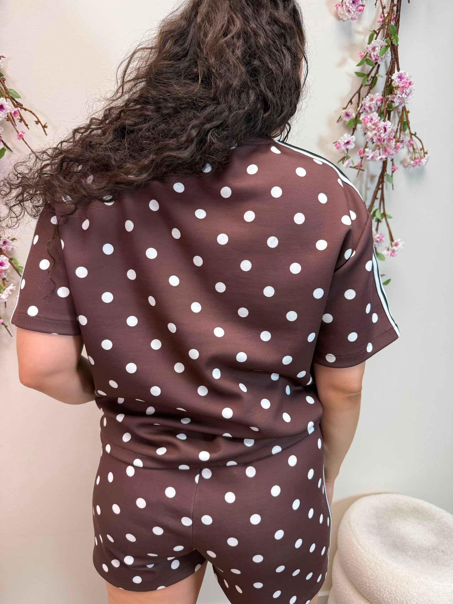 SHORT PUNKTE BRAUN / WEISS