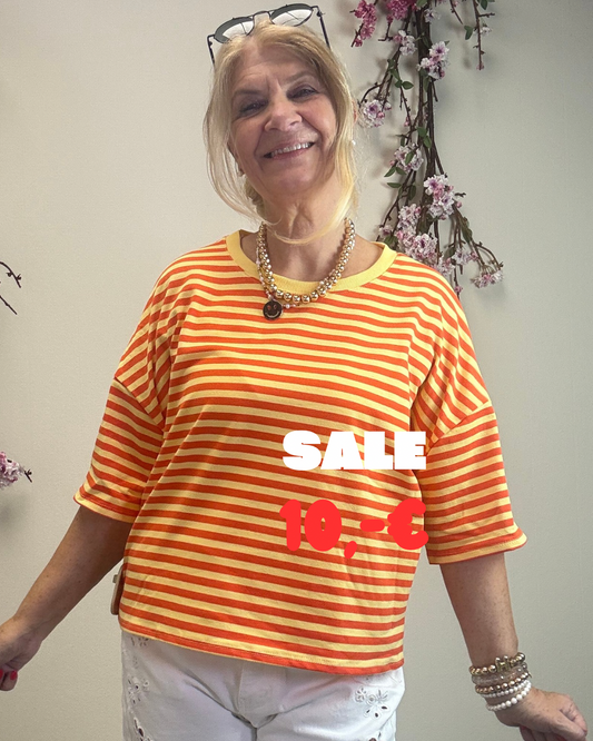 STREIFENSHIRT 1/2 ARM GLEB/ORANGE