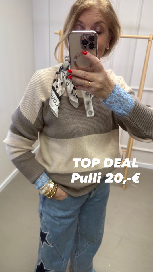 PULLI BLOCKSTREIFEN BEIGE/ FANGO