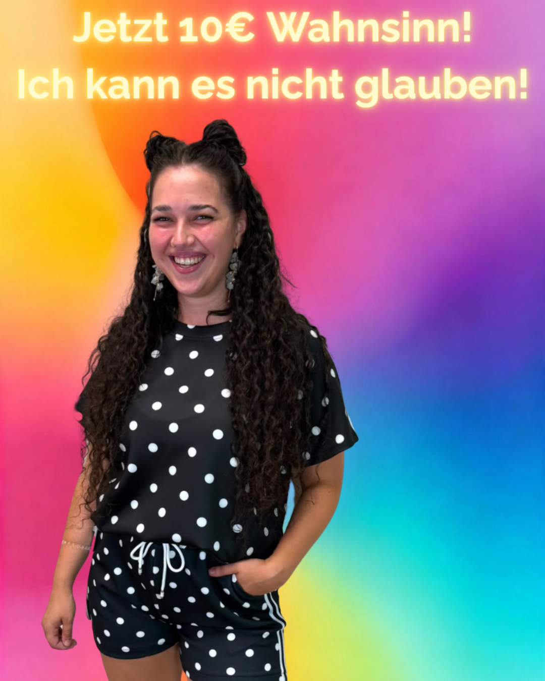 T- SHIRT PUNKTE PASSEND ZUR SHORT SCHWARZ / WEIß