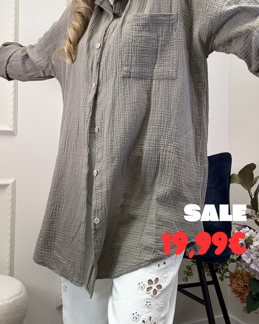 MUSSELIN BLUSE OVERSIZE FANGO