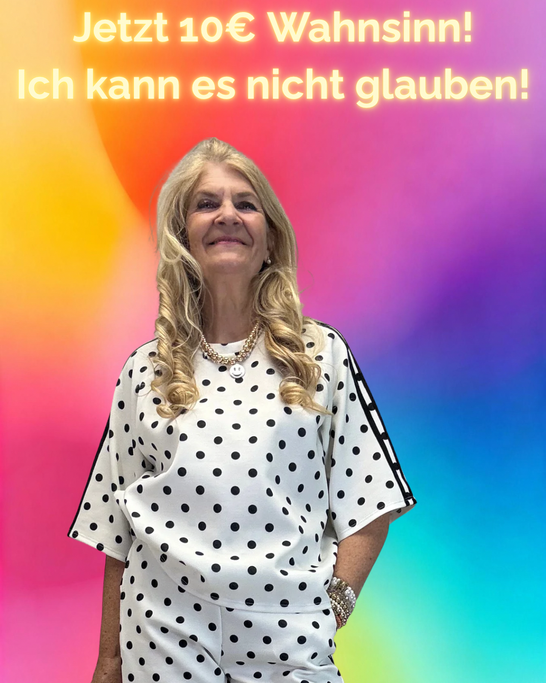 PUNKTE SHIRT PASSEND ZUR HOSE SCHWARZER STREIFEN WEIß - SCHWARZ