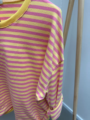 RINGEL SWEATSHIRT GELB/ROSA