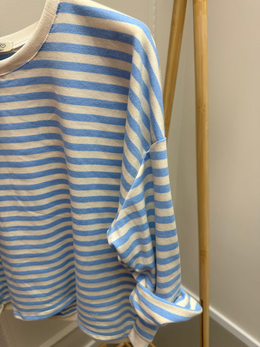 RINGEL SWEATSHIRT HELLBLAU/CREME