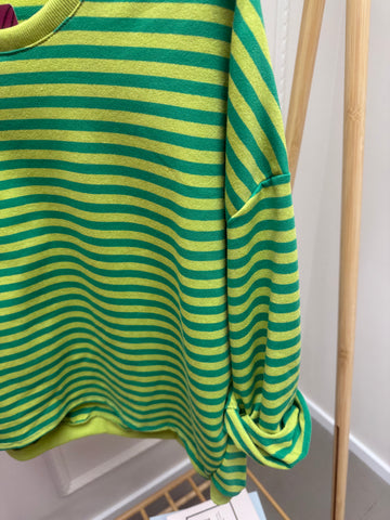 RINGEL SWEATSHIRT KIWI/GRÜN