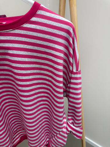 RINGEL SWEATSHIRT PINK/GRAU