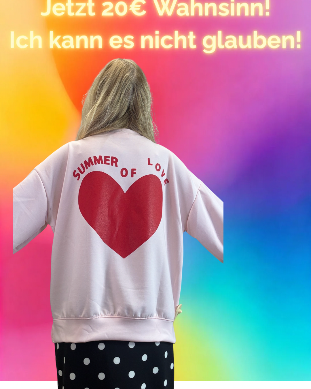 SWETSHIRT SUMMER OF LOVE ROSE