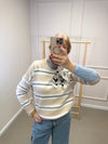 STREIFENPULLI  - BEIGE/ CREME