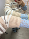 STREIFENPULLI  - BEIGE/ CREME