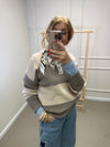 PULLI BLOCKSTREIFEN BEIGE/ FANGO