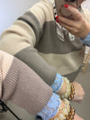 PULLI BLOCKSTREIFEN BEIGE/ FANGO