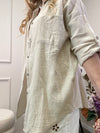 MUSSELIN BLUSE OVERSIZE BEIGE