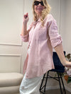 MUSSELIN BLUSE OVERSIZE ROSA