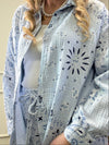 MUSSELIN BLUSE PAISLEY HELLBLAU
