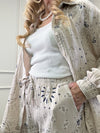 MUSSELIN BLUSE PAISLEY BEIGE