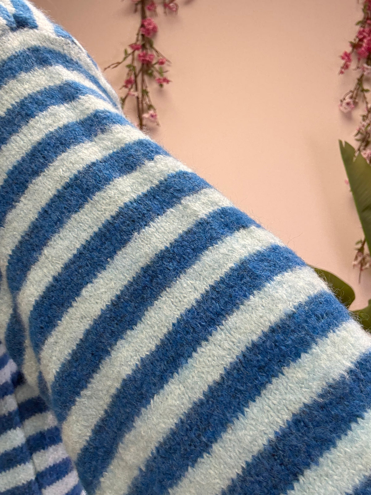 STRICKPULLI STREIFEN KOBALTBLAU / HELLBLAU