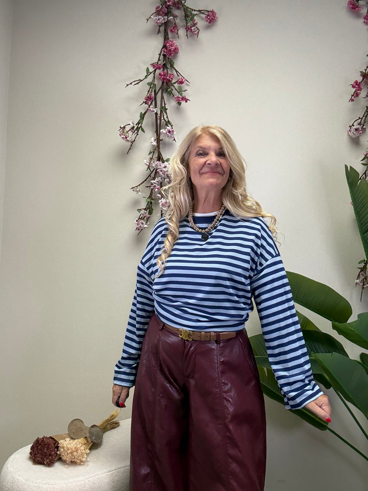 STREIFEN LONGSLEEVE KOBALBLAU / HELLBLAU