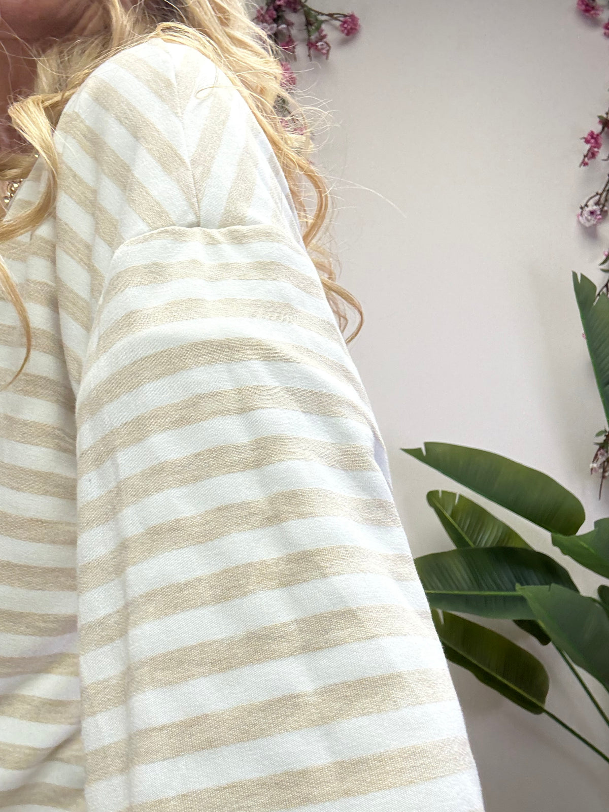 STREIFEN LONGSLEEVE BEIGE / CREME
