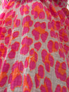 MUSSELIN KLEID LEOMUSTER ORANGE/PINK
