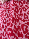 MUSSELIN KLEID LEOMUSTER ROT/ROSA