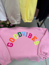 SWEATSHIRT GOODVIBES PINK