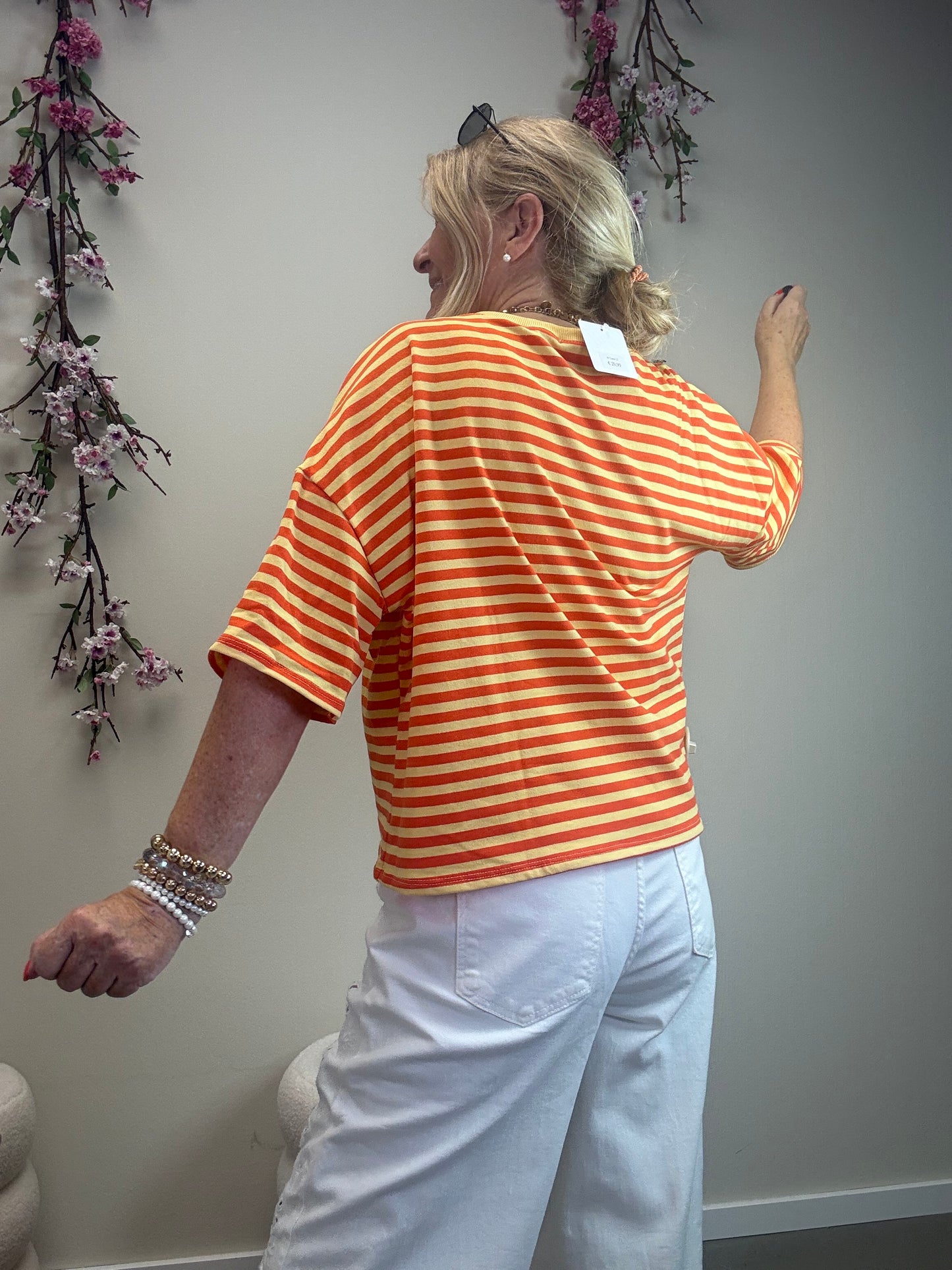 STREIFENSHIRT 1/2 ARM GLEB/ORANGE