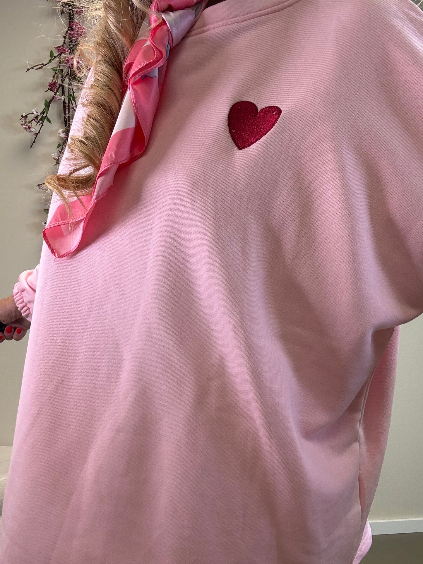 SWEATSHIRT MOMMY ROSA MIT SCHRIFT BORDAUXROT