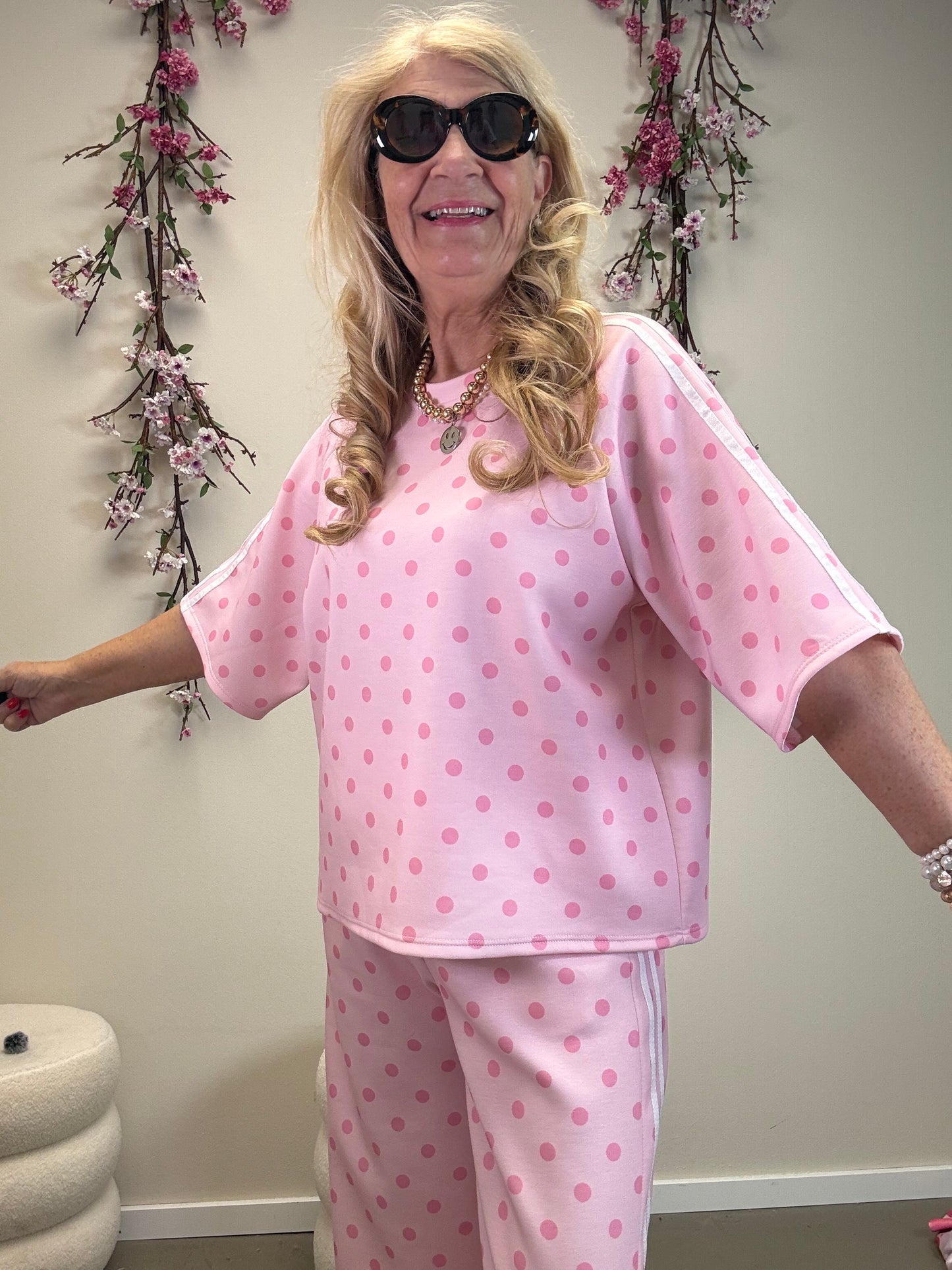 PUNKTE SHIRT PASSEND ZUR HOSE ROSA / PINK