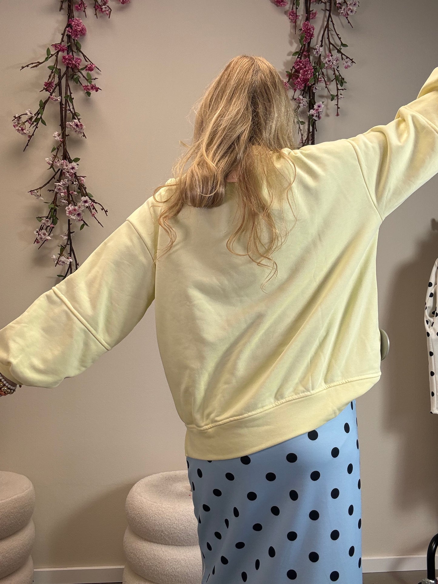 SWETSHIRT BUTTERGELB