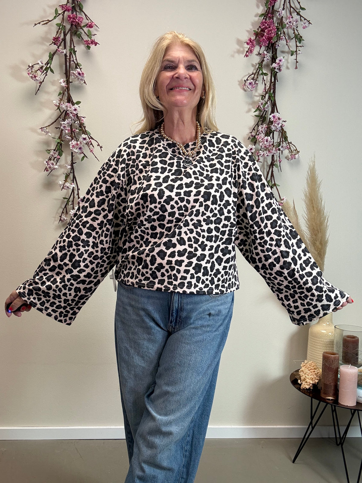 LEO LONGSLEEVE WEITER ARM BEIGE/SCHWARZ