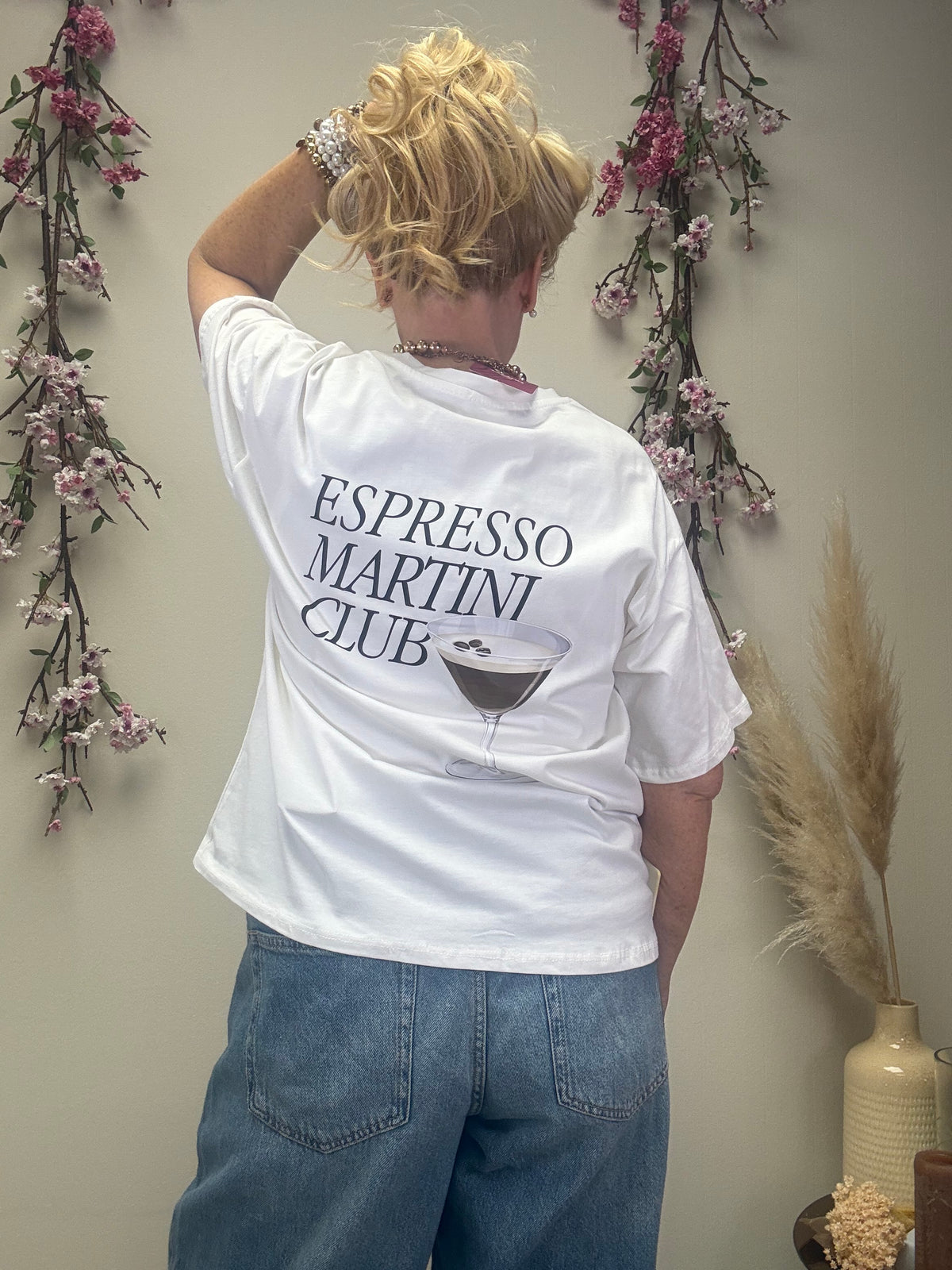 T SHIRT ESSPRESSO MARTINI CLUB WEIß