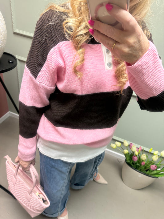 PULLI BLOCKSTREIFEN ROSA/PINK