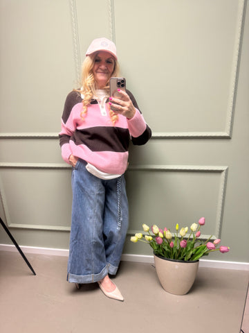 PULLI BLOCKSTREIFEN ROSA/PINK