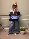 PULLI BLOCKSTREIFEN HELLBLAU/ SCHOKO