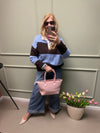 PULLI BLOCKSTREIFEN HELLBLAU/ SCHOKO