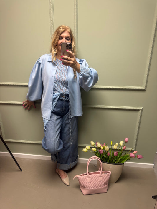 SHIRT - HEMDBLUSE  - HELLBLAU