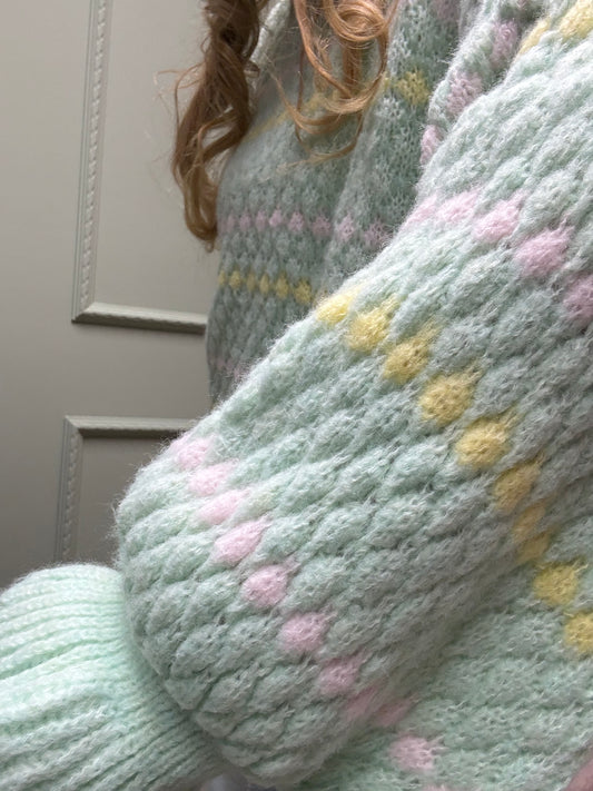 PULLOVER PUFFY LINDGRÜN