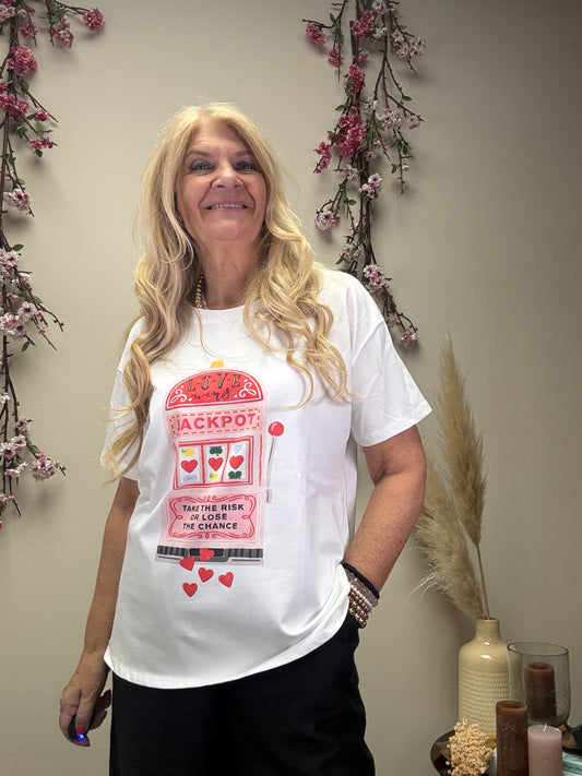 T SHIRT MIT DRUCK JACKPOT