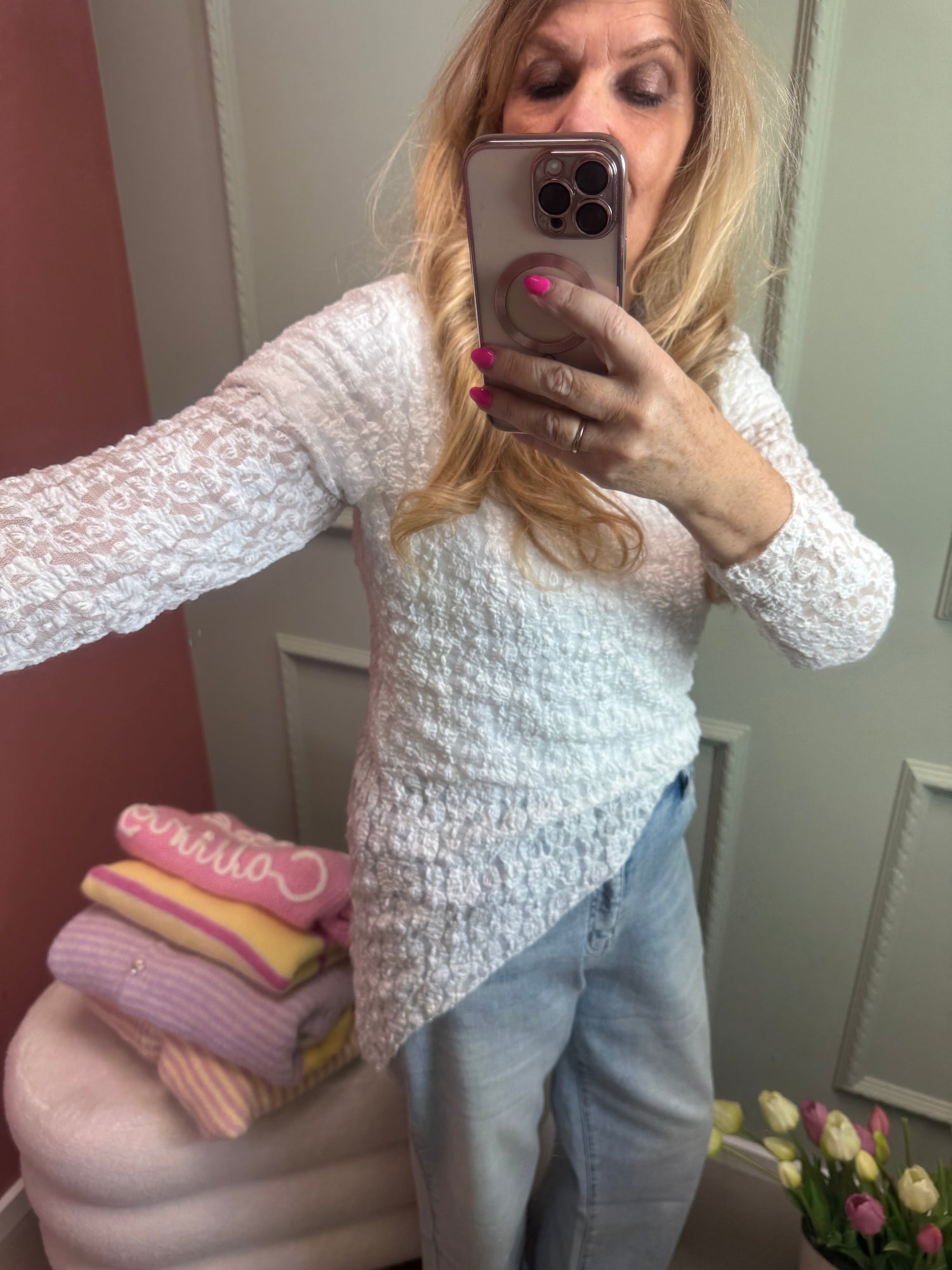 ASYMETRISCHES SPITZENOBERTEIL