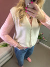 LACE SHIRT MIT WIMPERNSPITZE GELB