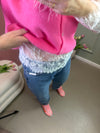 LACE SHIRT MIT WIMPERNSPITZE WEIß