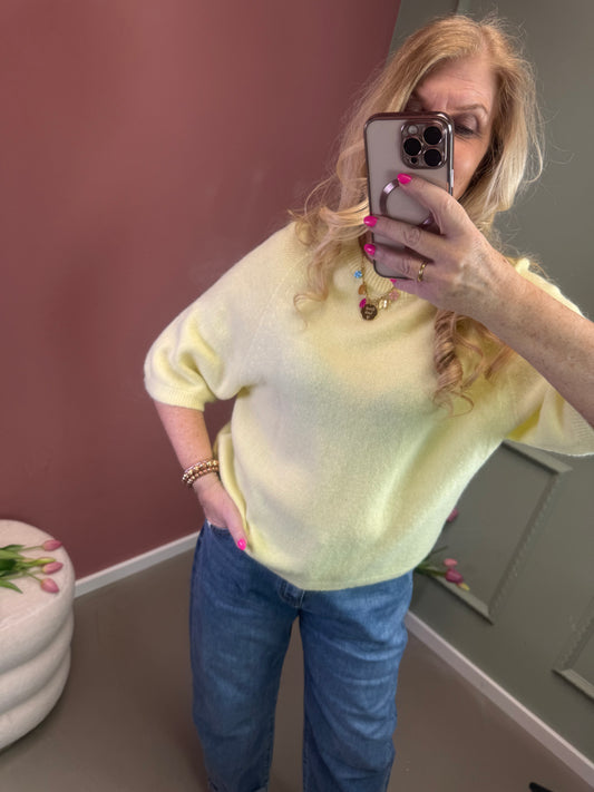 HALBARM PULLI ALPAKA BUTTERGELB