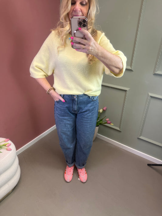 HALBARM PULLI ALPAKA BUTTERGELB