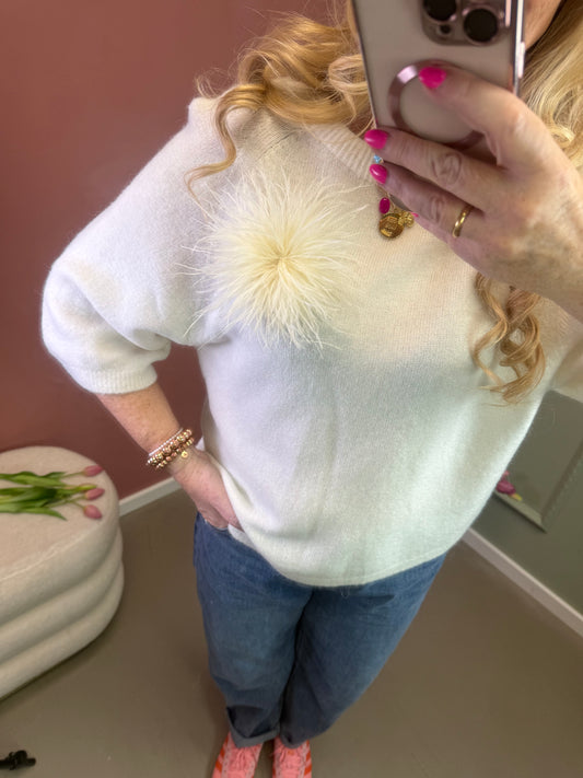 HALBARM PULLI ALPAKA BEIGE